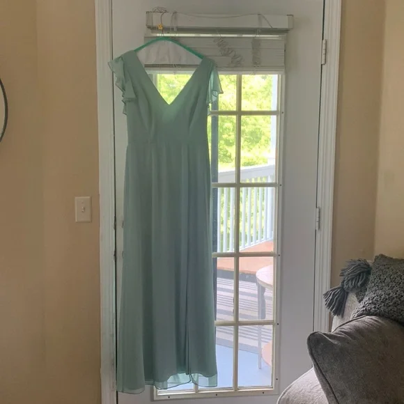 seagrass bridesmaid dresses Faith Maxi Dress ~ Moss Green Luxe Satin XS main image 0